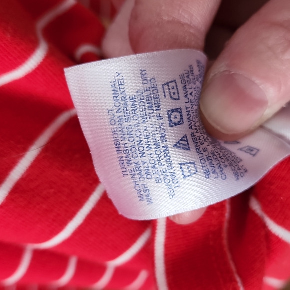 Lands' End shirt top 3x red white stripe - Picture 4 of 5